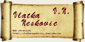 Vlatka Nešković vizit kartica